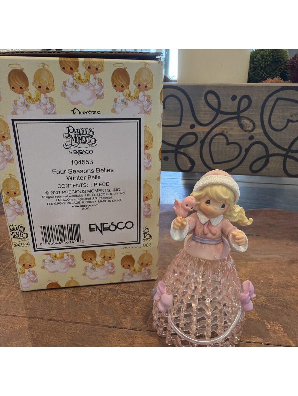 Precious Moments 2001 Four Seasons Belles Winter Belle holding Bird 104553